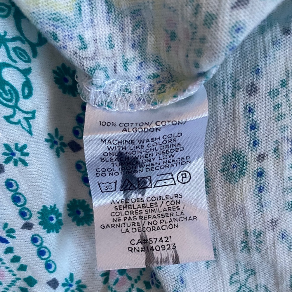 LOFT Light Blue Patterned Blouse - Picture 9 of 9